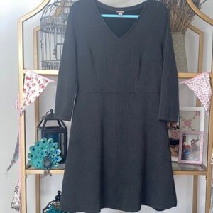 MERONA V Neck 3/4 sleeve textured Grey Office Professional Work Fall Winter